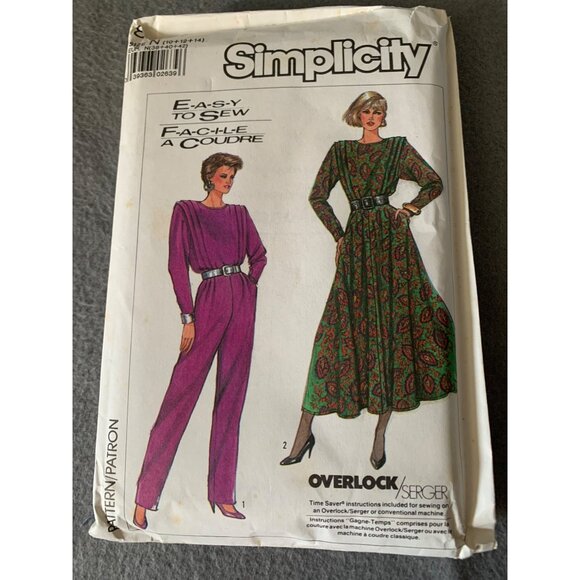 Simplicity 72811987 Sewing Pattern Womens Dress Jumpsuit Size 10 12 14 Uncut - Picture 1 of 3